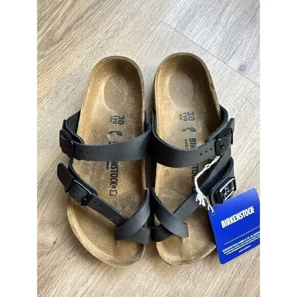 Birkenstock sandals Mayari Little Kids Size 30 Black Leather US Size K 12