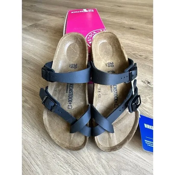 Birkenstock sandals Mayari Little Kids Size 30 Black Leather US Size K 12