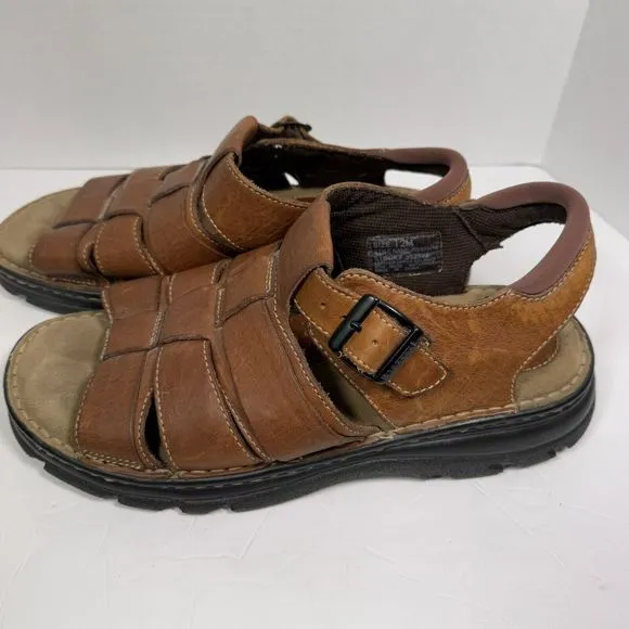 BJORNDAL MEN'S SANDALS HIKING WALKING SIZE LEATHER UPPER FISHERMAN SIZE 12M