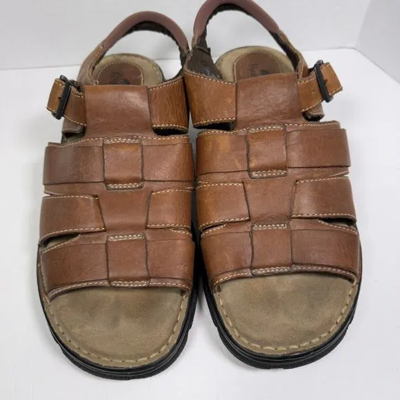 BJORNDAL MEN'S SANDALS HIKING WALKING SIZE LEATHER UPPER FISHERMAN SIZE 12M