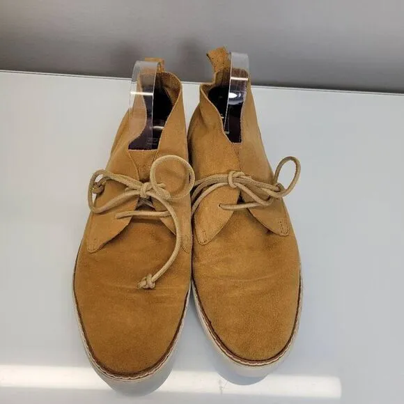 Blackstone‎ Chukka Boots Men EU 42 US 9 Tan Ankle Suede Leather Retro 70s Hippie