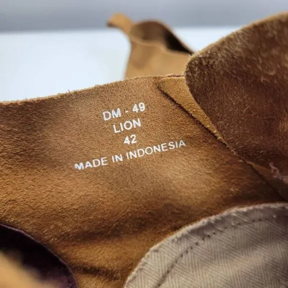 Blackstone‎ Chukka Boots Men EU 42 US 9 Tan Ankle Suede Leather Retro 70s Hippie