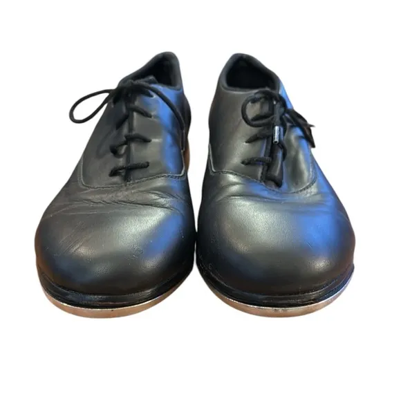 Bloch Women’s Respect #0 Shockwave Leather Tie Up Tap Dance Shoes Size 10M Black