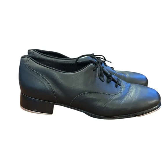 Bloch Women’s Respect #0 Shockwave Leather Tie Up Tap Dance Shoes Size 10M Black