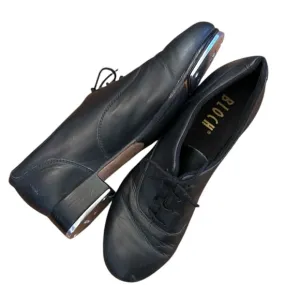 Bloch Women’s Respect #0 Shockwave Leather Tie Up Tap Dance Shoes Size 10M Black