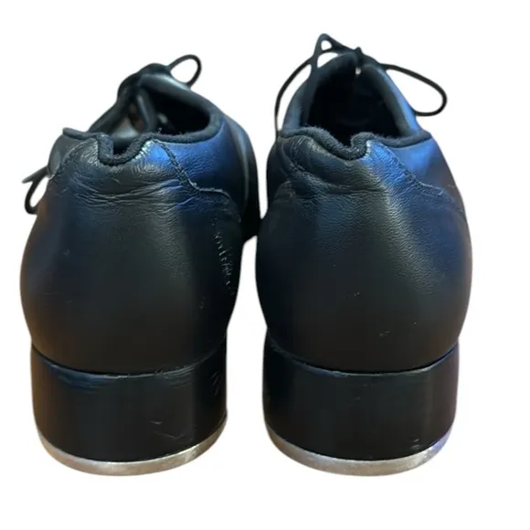 Bloch Women’s Respect #0 Shockwave Leather Tie Up Tap Dance Shoes Size 10M Black