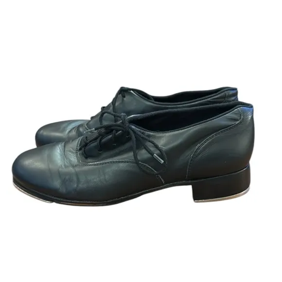 Bloch Women’s Respect #0 Shockwave Leather Tie Up Tap Dance Shoes Size 10M Black