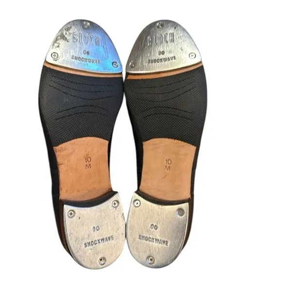 Bloch Women’s Respect #0 Shockwave Leather Tie Up Tap Dance Shoes Size 10M Black