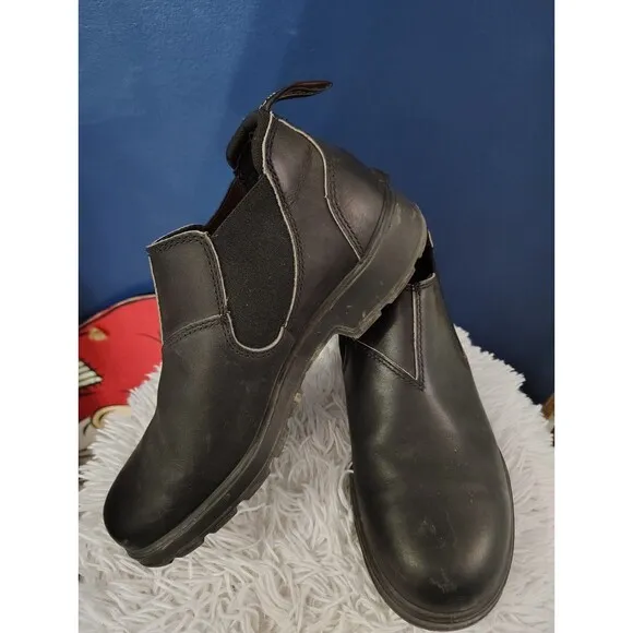 Blundstone Stout Black Leather Chelsea Shoe Boots Size 7.5 AU 8.5 US Men