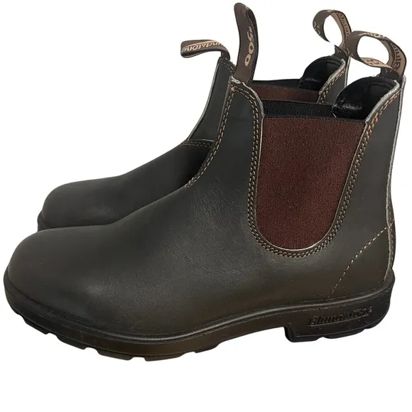 Blundstone Women's Brown Leather Boots 500 Chelsea Boots Size 10.5 US