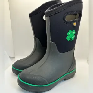 BOGS Classic II 4-H Kids 3 Season Insulated Snow Rain Boot Size 2 Youth black