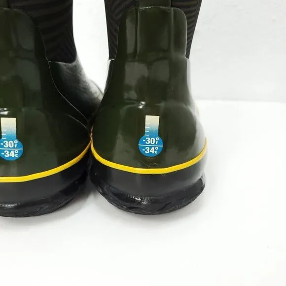 BOGS Kids Olive Green Unisex Classic High Waterproof Insulated Rubber Boots