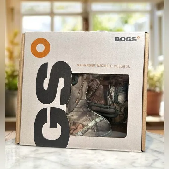 BOGS Mossy Oak Winter Snow WATERPROOF WASHABLE INSULATED Toddler Boots Size 4