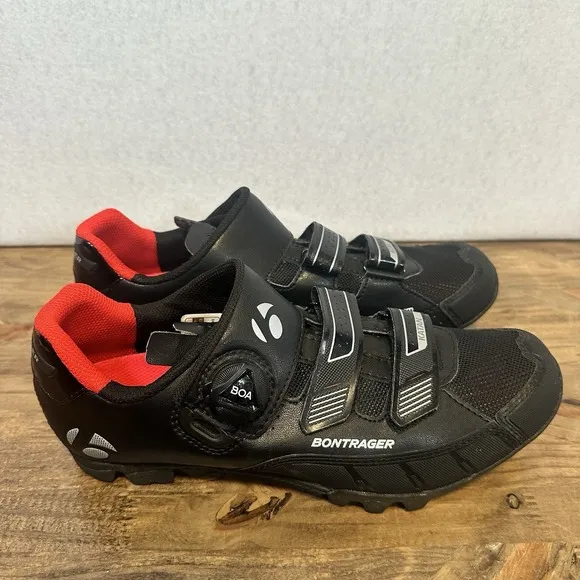 Bontrager Katan Cycling Biking Shoes Mens US 9 Mountain Bike Straps Black
