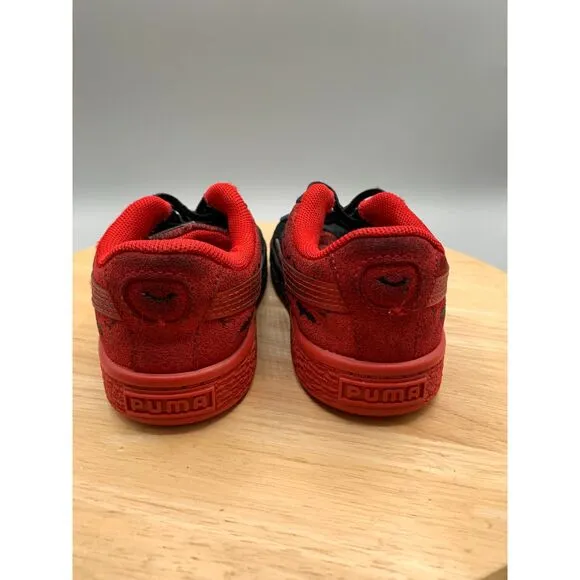 BOYS SIZE 9C Puma Suede Classic The Batman Shoes Black/Red DC Comics