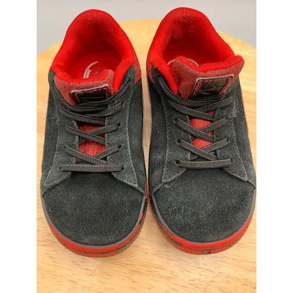 BOYS SIZE 9C Puma Suede Classic The Batman Shoes Black/Red DC Comics