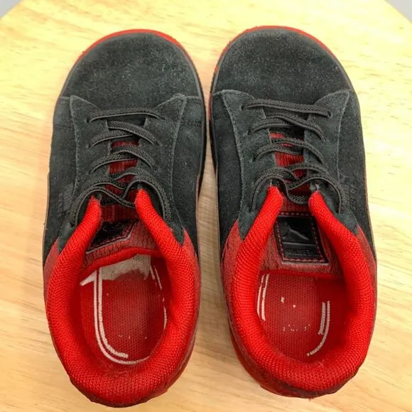 BOYS SIZE 9C Puma Suede Classic The Batman Shoes Black/Red DC Comics