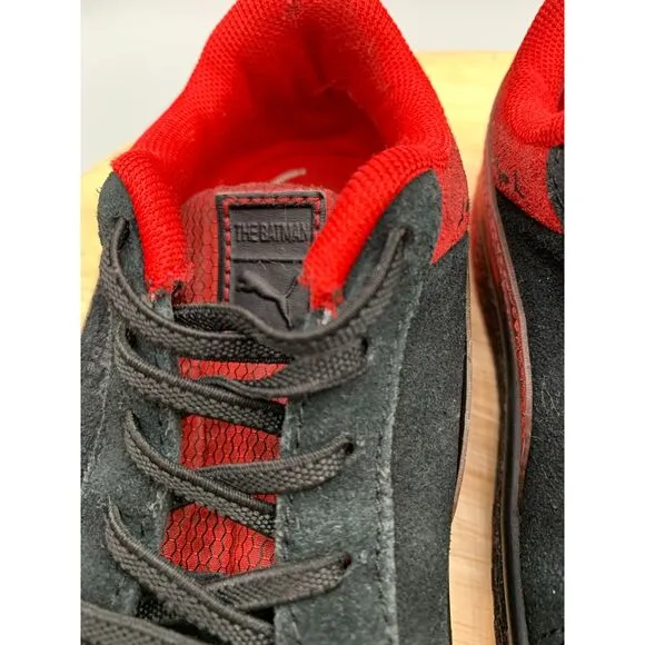 BOYS SIZE 9C Puma Suede Classic The Batman Shoes Black/Red DC Comics