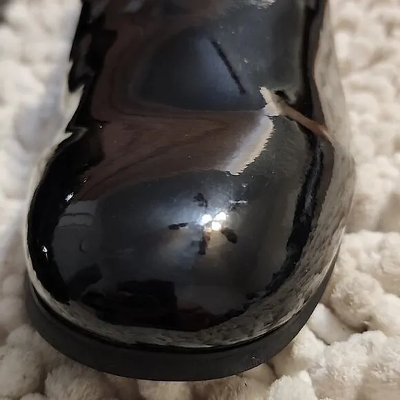 BP BLACK PATENT FAUX LEATHER LOAFERS MENS SIZE 7.5 NWOB