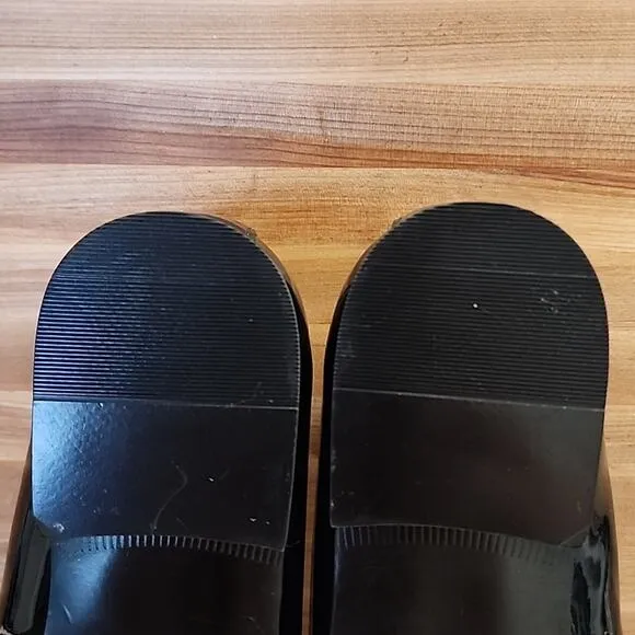 BP BLACK PATENT FAUX LEATHER LOAFERS MENS SIZE 7.5 NWOB