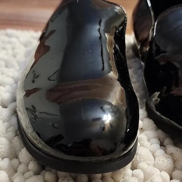 BP BLACK PATENT FAUX LEATHER LOAFERS MENS SIZE 7.5 NWOB