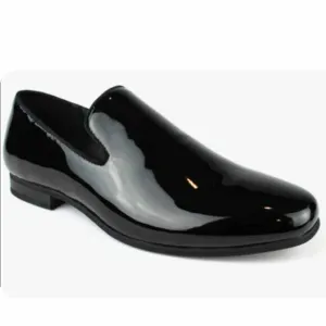 BP BLACK PATENT FAUX LEATHER LOAFERS MENS SIZE 7.5 NWOB