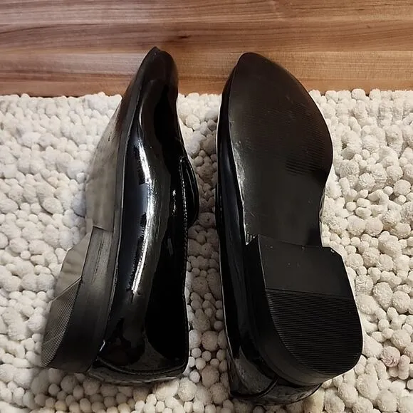 BP BLACK PATENT FAUX LEATHER LOAFERS MENS SIZE 7.5 NWOB