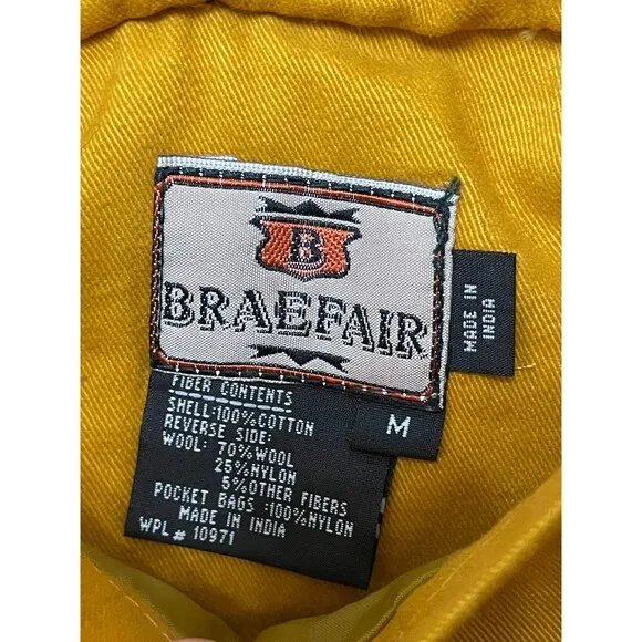 Braefair Women's Jacket Firemans Reversible Hooded Long Sleeve Cotton M Green