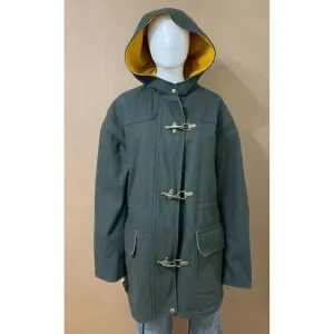 Braefair Women's Jacket Firemans Reversible Hooded Long Sleeve Cotton M Green