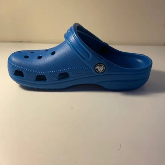 Bright Blue Classic Crocs Size 6 New