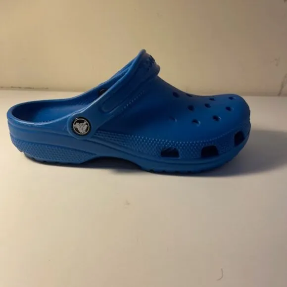 Bright Blue Classic Crocs Size 6 New