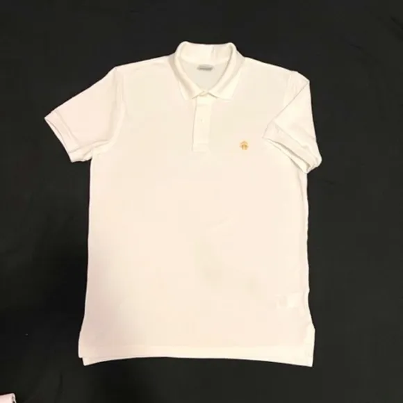 Brooks Brothers White Performance Pique Polo Slim/Medium​​​​​​​​​​​​​​​