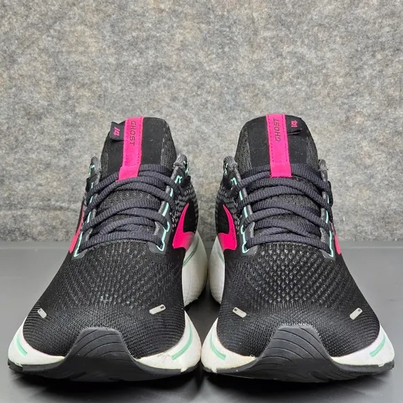 Brooks Ghost 14 Womens Running Shoes Size 11 Black/Pink N6656*