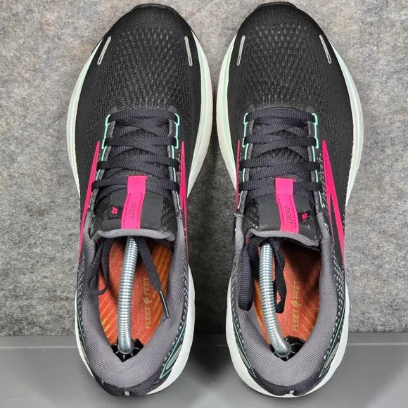Brooks Ghost 14 Womens Running Shoes Size 11 Black/Pink N6656*