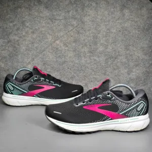 Brooks Ghost 14 Womens Running Shoes Size 11 Black/Pink N6656*
