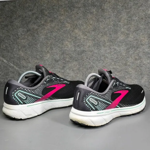 Brooks Ghost 14 Womens Running Shoes Size 11 Black/Pink N6656*