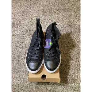 Burnetie Women’s Black Canvas High Top Sneakers Size 10 Casual Shoes