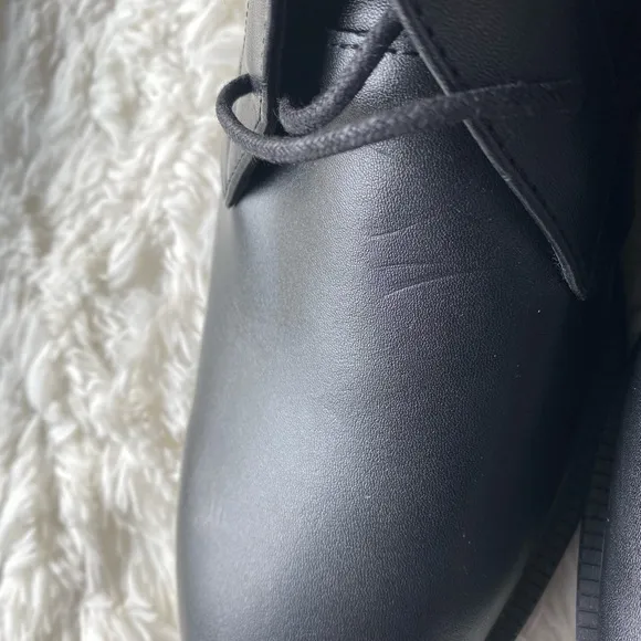 Calvin Klein Cam Smooth Calf Leather Chukka 10.5 Black
