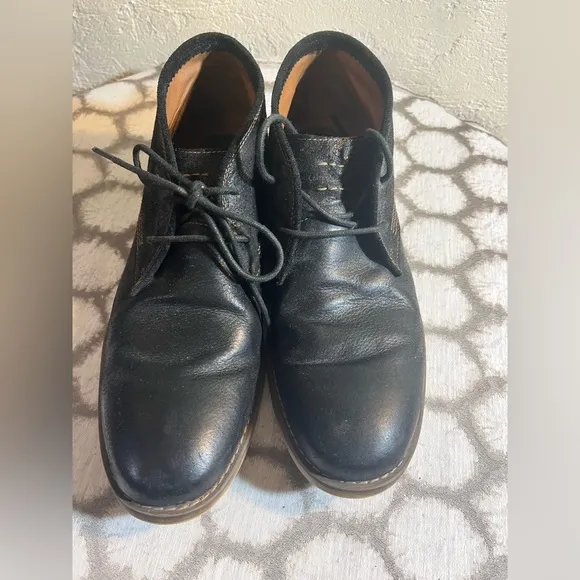 Calvin Klein Men's Black Leather boots, lace tie, sz 13, amazing condition