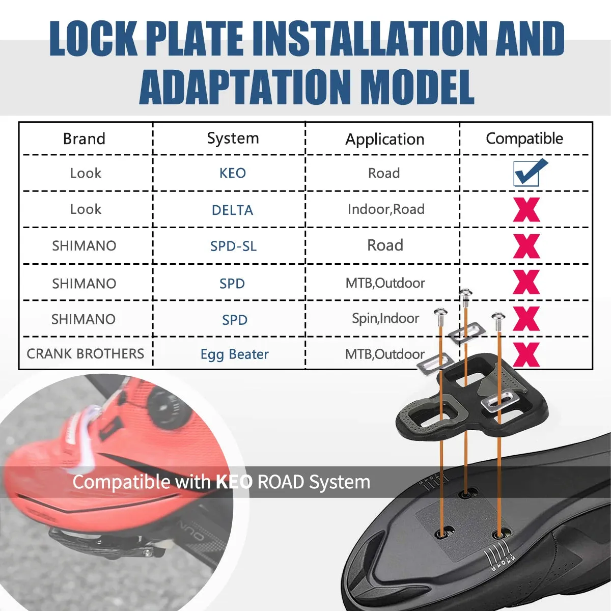 Carbon Fiber Clip-On Pedals With Sealed Bearings For KEO SPD