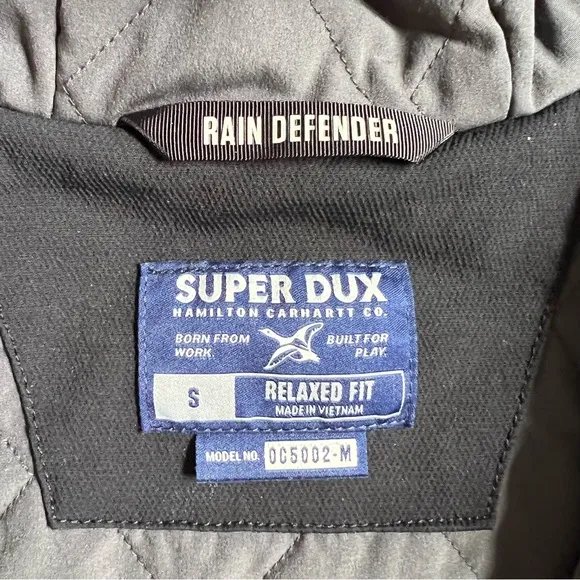 CARHARTT BLACK SUPER DUX RELAXED FIT INSULATED RAIN DEFENDER WINTER COAT SIZE S