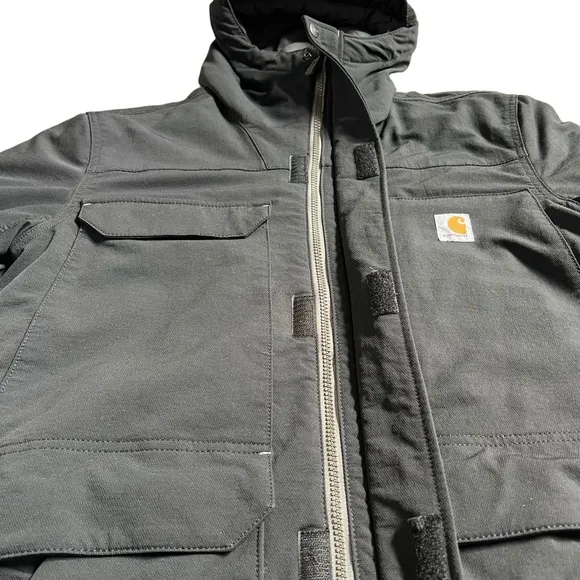 CARHARTT BLACK SUPER DUX RELAXED FIT INSULATED RAIN DEFENDER WINTER COAT SIZE S