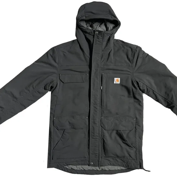 CARHARTT BLACK SUPER DUX RELAXED FIT INSULATED RAIN DEFENDER WINTER COAT SIZE S