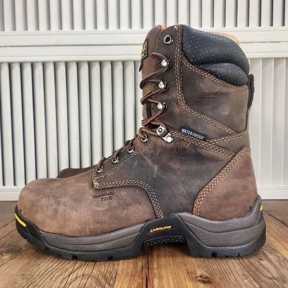 Carolina CA8521 8&quot; Waterproof 600g Insulated Broad Comp Toe Work Boots Mens 9 EE
