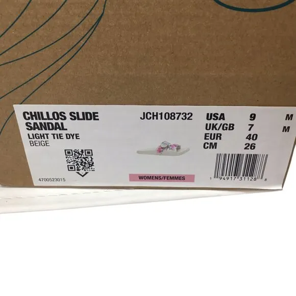 Chaco Chillos Slide Sandals NIB NEW Light Tie Dye Dyed Size 9 Comfort Walking