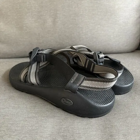 Chaco Z/1 Classic Mens Size 12 Gray Black Beach Walking Outdoor Sport Sandals