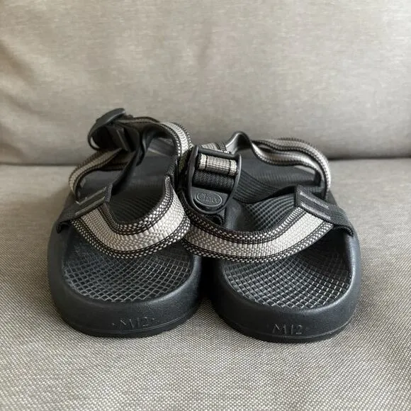 Chaco Z/1 Classic Mens Size 12 Gray Black Beach Walking Outdoor Sport Sandals