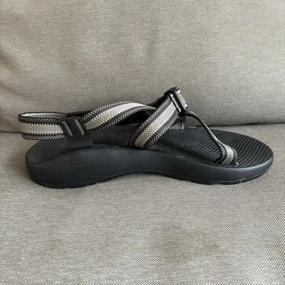 Chaco Z/1 Classic Mens Size 12 Gray Black Beach Walking Outdoor Sport Sandals