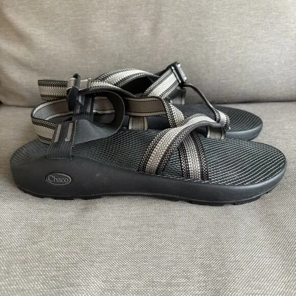 Chaco Z/1 Classic Mens Size 12 Gray Black Beach Walking Outdoor Sport Sandals