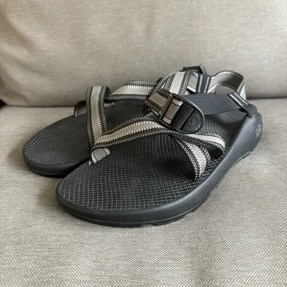 Chaco Z/1 Classic Mens Size 12 Gray Black Beach Walking Outdoor Sport Sandals